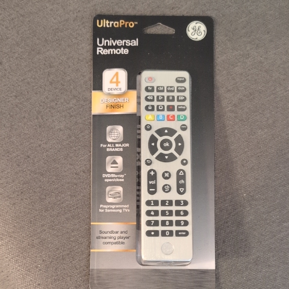 GE UltraPro Universal Remote - Silver